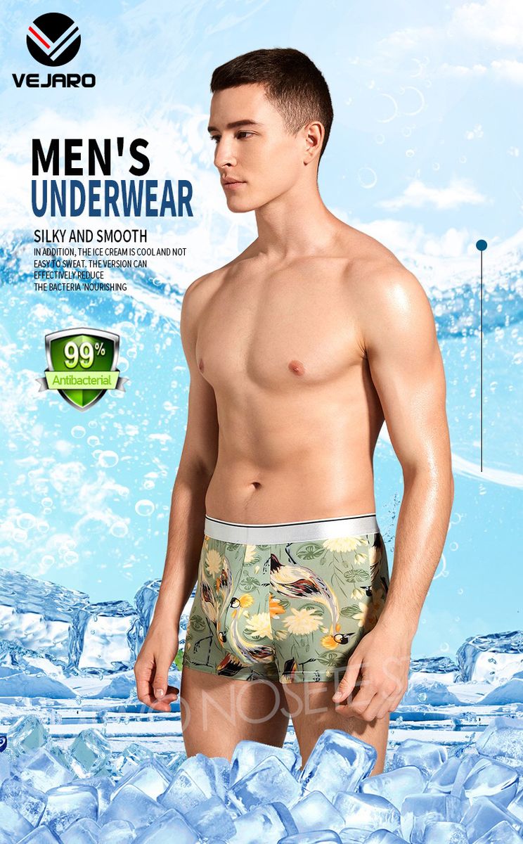 U09 Men's Underwear Boxer Briefs Multicolor-4 In 1