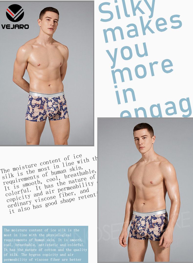 U09 Men's Underwear Boxer Briefs Multicolor-4 In 1