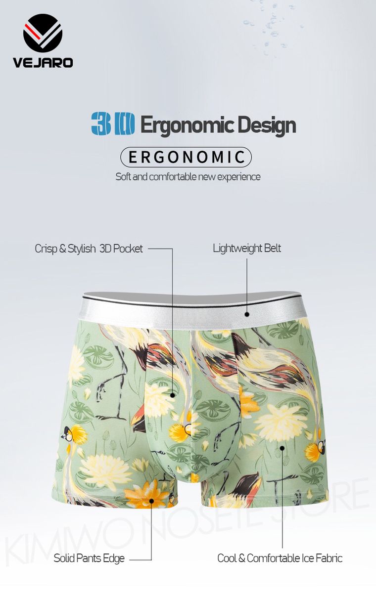 U09 Men's Underwear Boxer Briefs Multicolor-4 In 1
