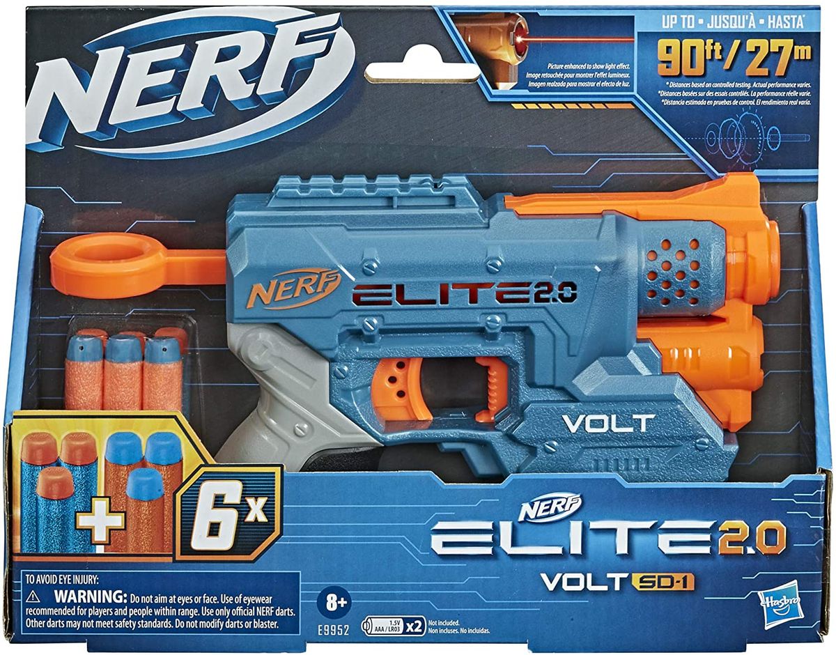 NERF Elite 2.0 Volt SD-1 Blaster - 6 Official Darts