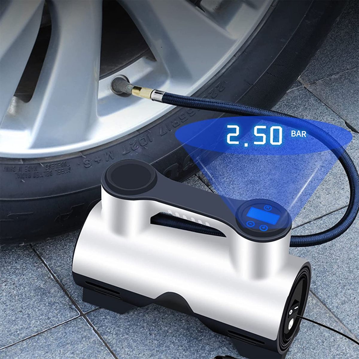 Speed Portable Car Tyre PumpAir Inflator Whit LED Lighting