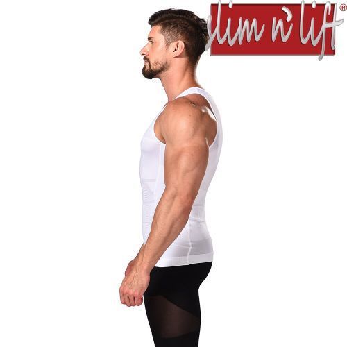 White X 3 + Black X 3 (#6 Pack) Slim Lift Slimming Mens Body Slimming Tummy Cami Shaper Vest(#6 Black)
