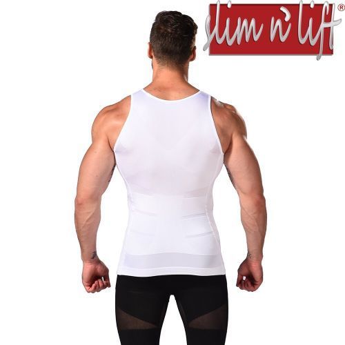 White X 3 + Black X 3 (#6 Pack) Slim Lift Slimming Mens Body Slimming Tummy Cami Shaper Vest(#6 Black)