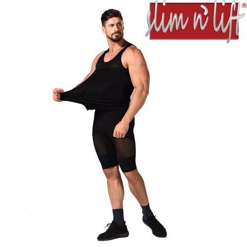 White X 3 + Black X 3 (#6 Pack) Slim Lift Slimming Mens Body Slimming Tummy Cami Shaper Vest(#6 Black)