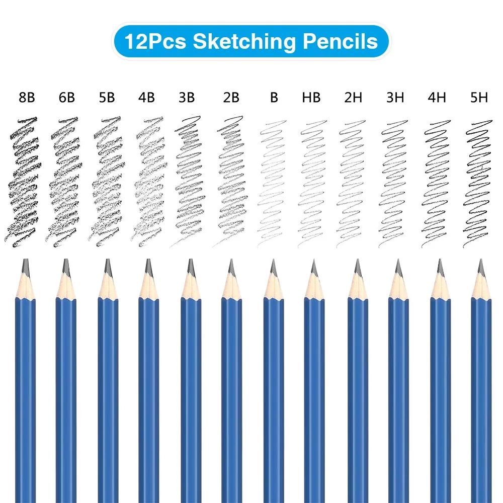 Set Of 51 Drawing Pencils/office School