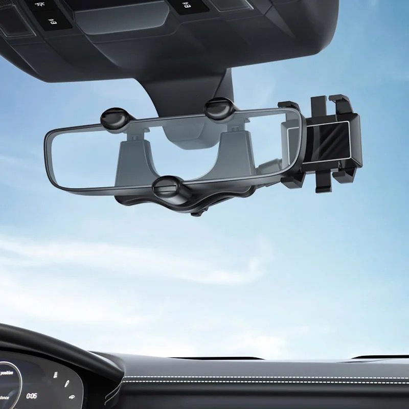 Adjustable Car Rearview Mirror Mount Phone Holder Stand