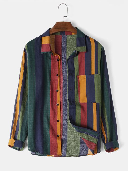 Men's Casual Striped Shirt