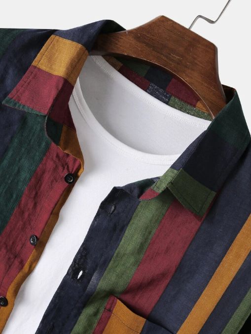 Men's Casual Striped Shirt