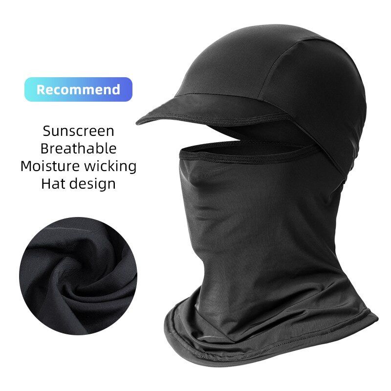 Motorcycle Full Face Sunshade Cover Cap Headscarf Band-Black