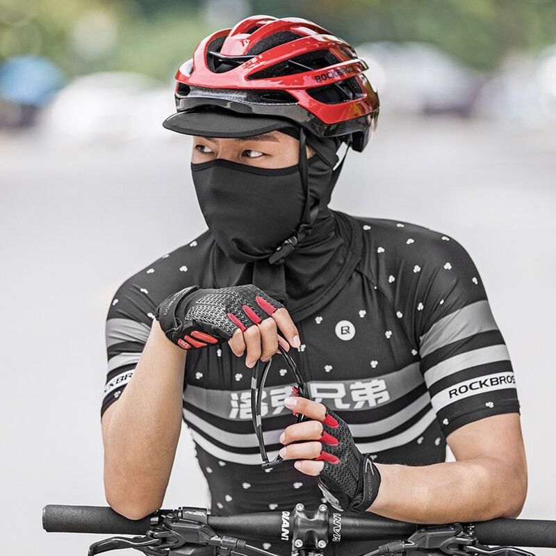 Motorcycle Full Face Sunshade Cover Cap Headscarf Band-Black