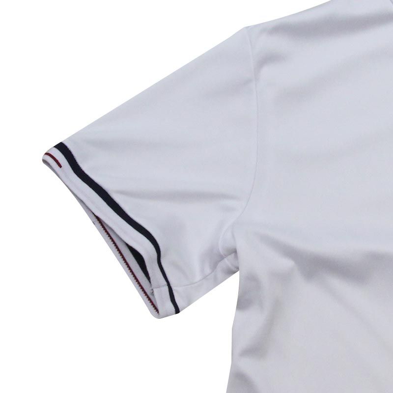 Mens Formal Shirts Casual Round Neck Short Sleeved T-shirt Polos - White