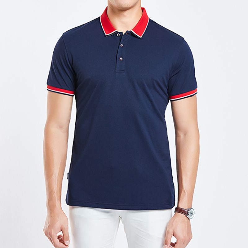 Men's Short Polo-navy