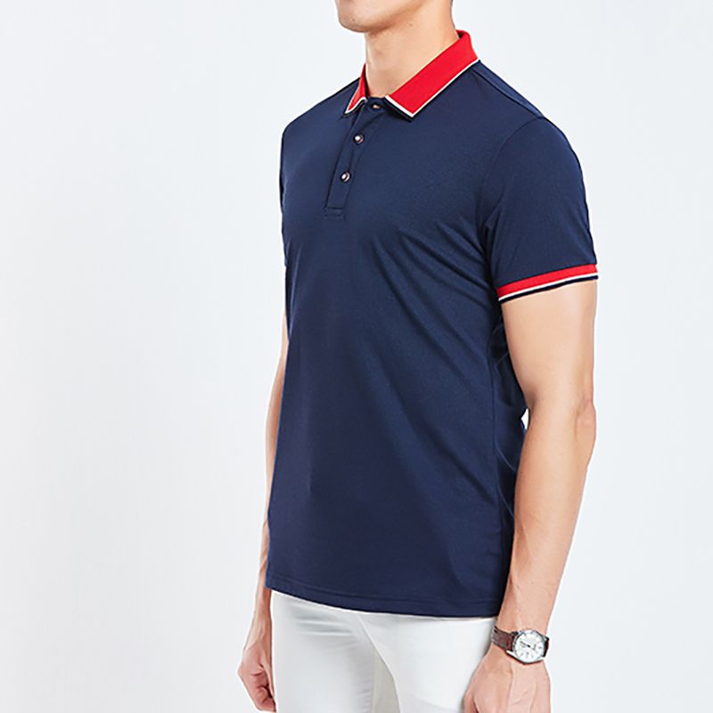 Men's Short Polo-navy