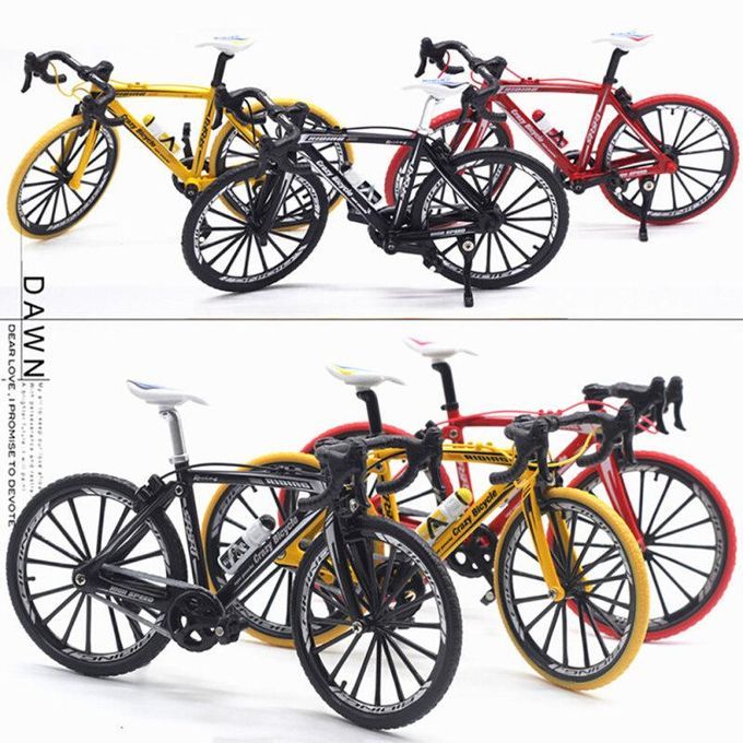 1/10 Simulation Alloy Racing Bike Road Bicycle Model-Black