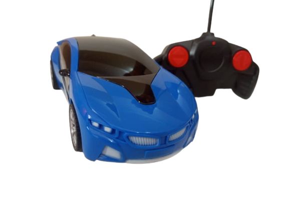 Remote Controlled Toy Car With Lights - Blue