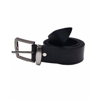 Wedge Leather Belt - Black
