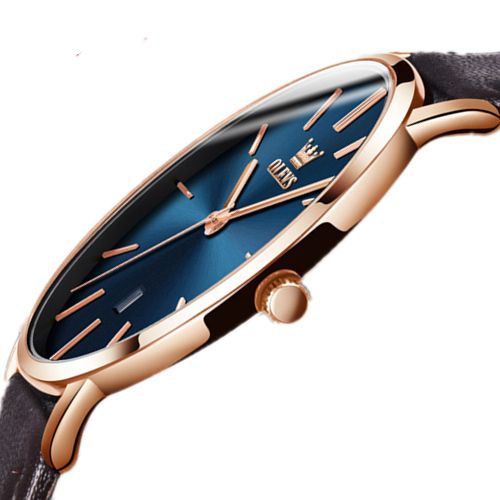 Ultra Thin Quartz Watch Men OLEVS Luxury Rose Gold Men Watch
