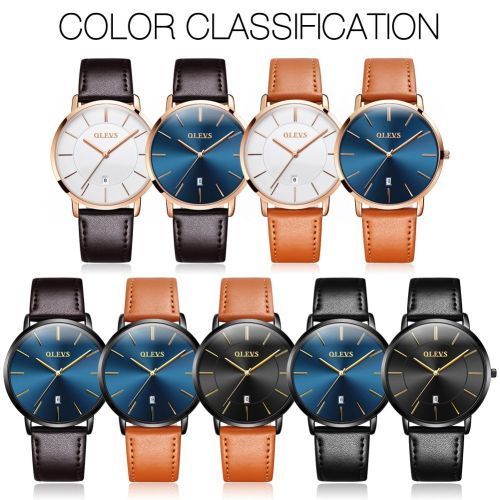 Ultra Thin Quartz Watch Men OLEVS Luxury Rose Gold Men Watch