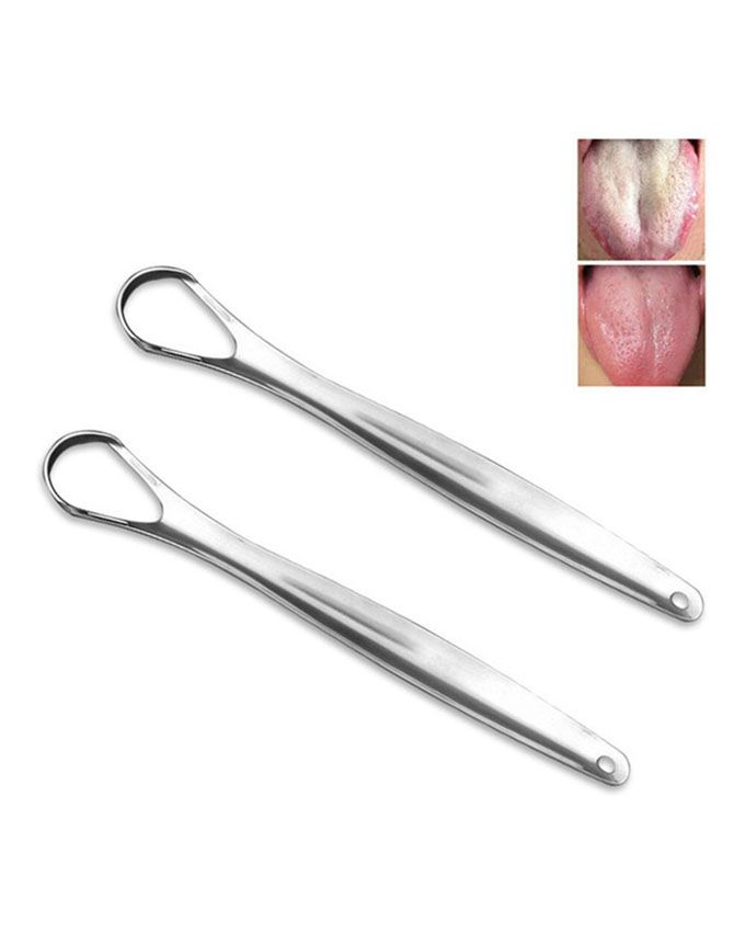 Reusable Tongue Cleaner/Scrapper For Bad Breath-2pcs
