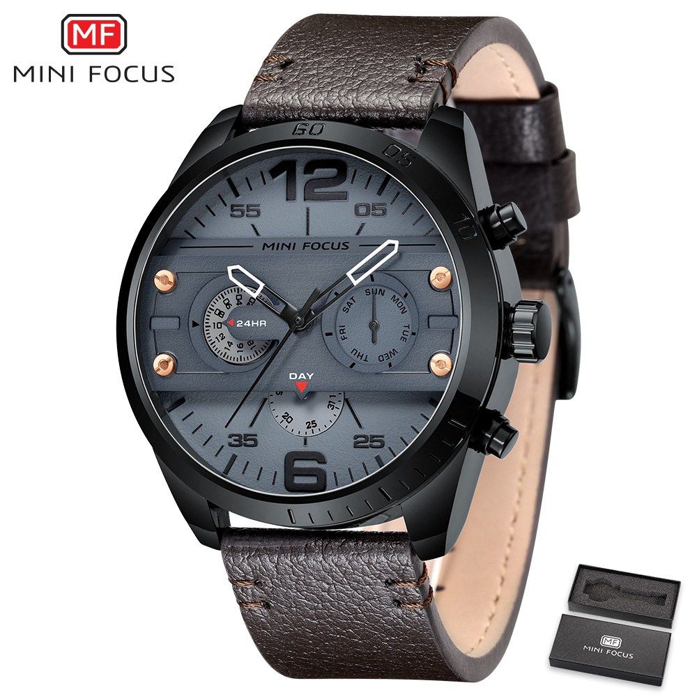 Fashion Sport Watch Men Quartz Watches Male Wristwatch Brown