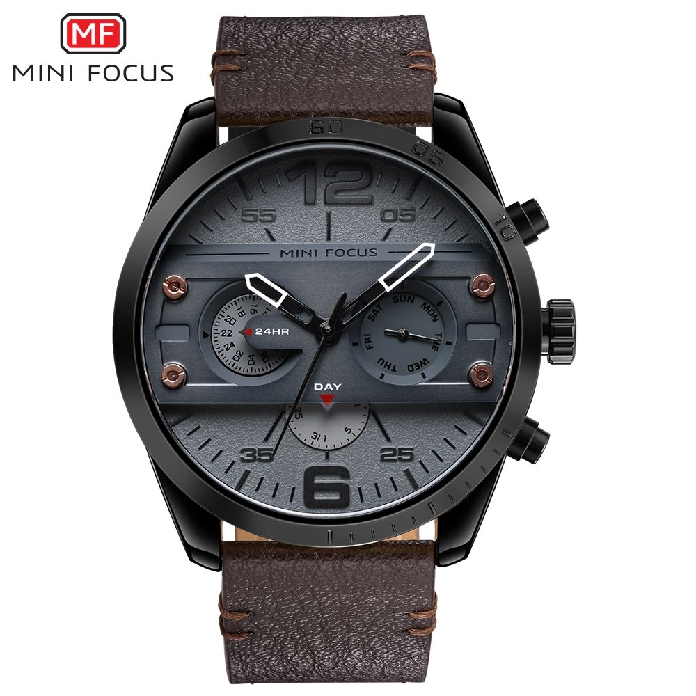 Fashion Sport Watch Men Quartz Watches Male Wristwatch Brown
