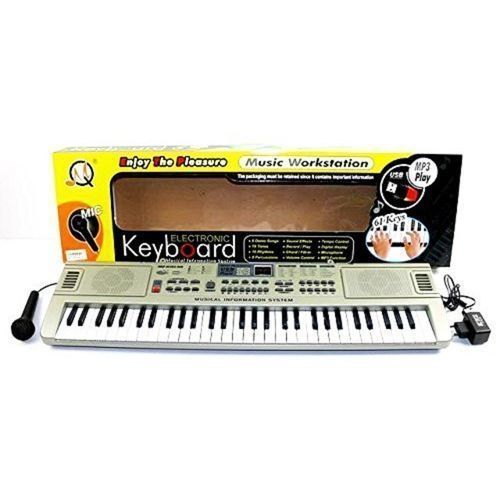 Electronic Keyboard Piano With Mic USB & MP3 Play & Record Function- 61 Keys