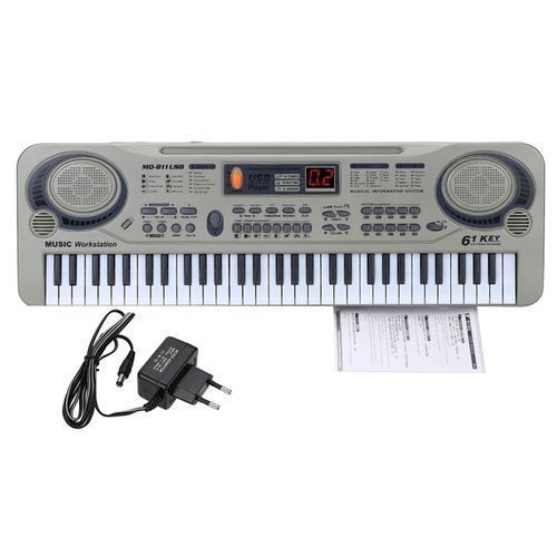 Electronic Keyboard Piano With Mic USB & MP3 Play & Record Function- 61 Keys