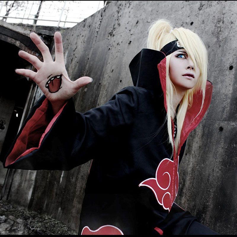 Anime Naruto Akatsuki /Uchiha Itachi Cosplay Halloween Christmas Party Costume Cloak Cape