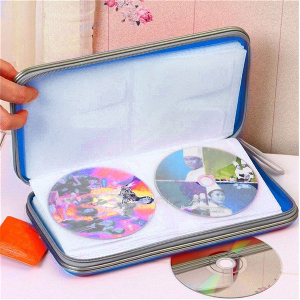 Zier Closure Disc Storage Case 80 PCS CD VCD DVD Holder Portable Hard Box
