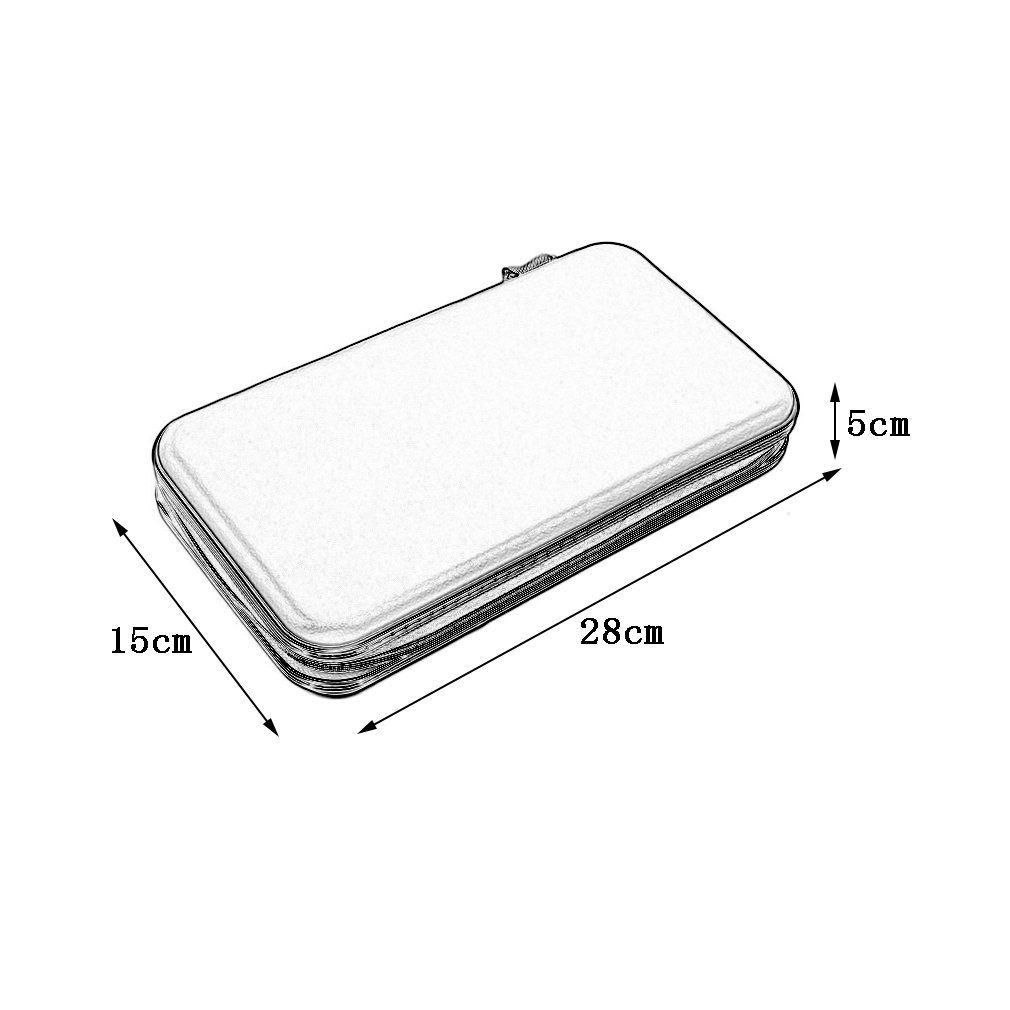 Zier Closure Disc Storage Case 80 PCS CD VCD DVD Holder Portable Hard Box