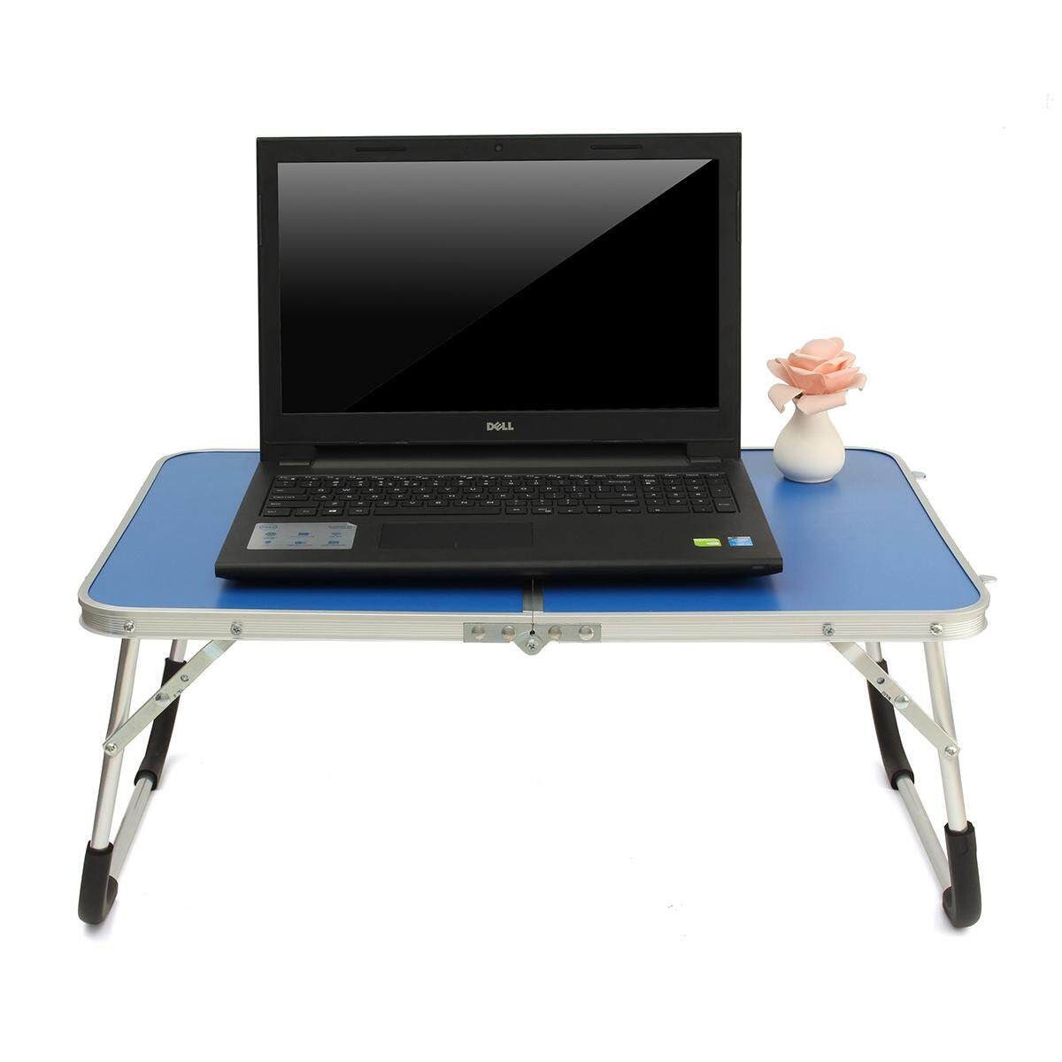 Portable Lapdesks Folding Laptop Table Stand Holder Bed Sofa Tray Computer Desk 360 Rolling Adjustable Notebook Desk For Outing Blue Navy Blue