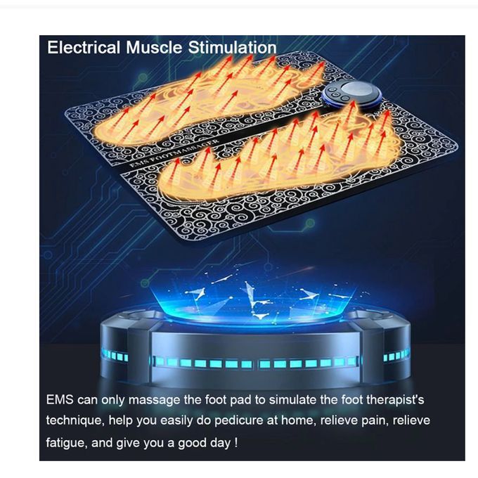 EMS Electric Foot Massager Pad Muscle  Mat With Remote
