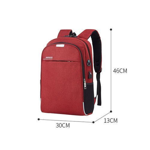 Password Lock Anti Theft Laptop Backpack Grey