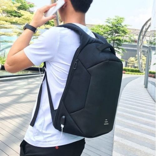 Waterproof Anti-Theft Smart Bag, Travel Backpack & Laptop Bag With USB Charging Port -Black