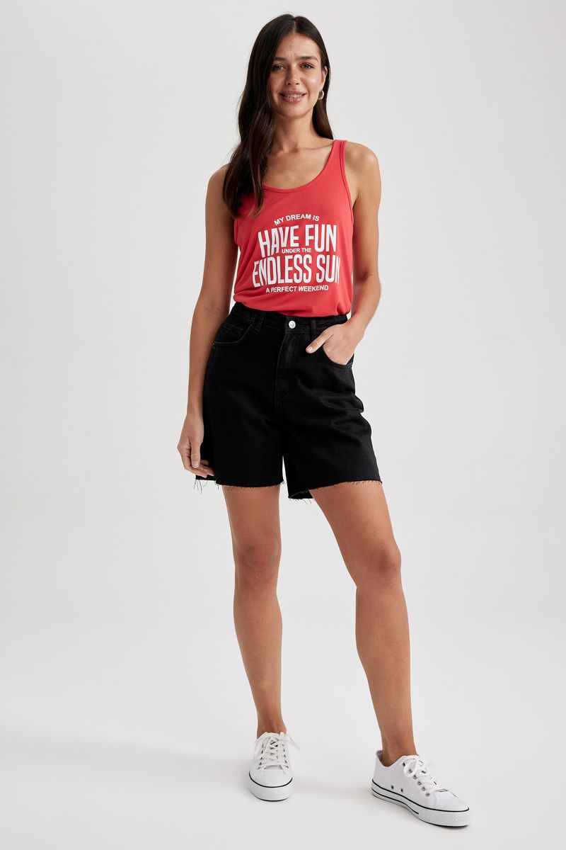 Woman Young Regular Fit Crew Neck Knitted Athlete - Red
