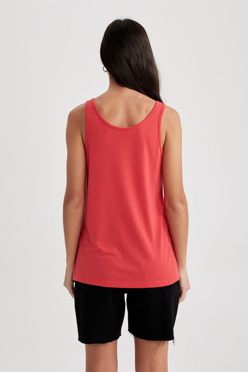 Woman Young Regular Fit Crew Neck Knitted Athlete - Red