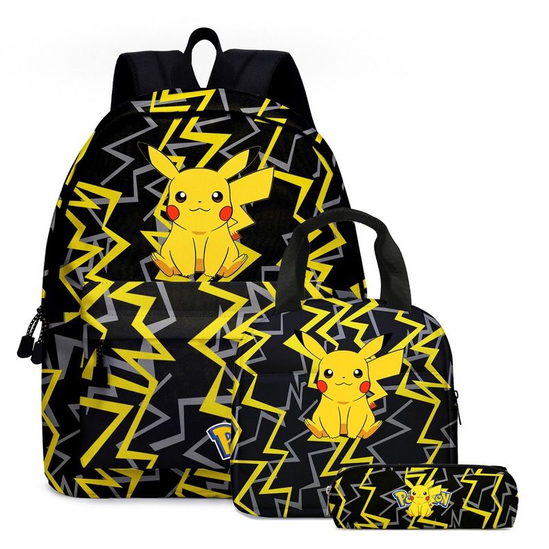 Pokemon Anime Cartoon Pikachu Eevee Jigglypuff School Bag