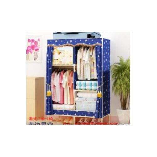 2 Column Mobile Wooden Wardrobe