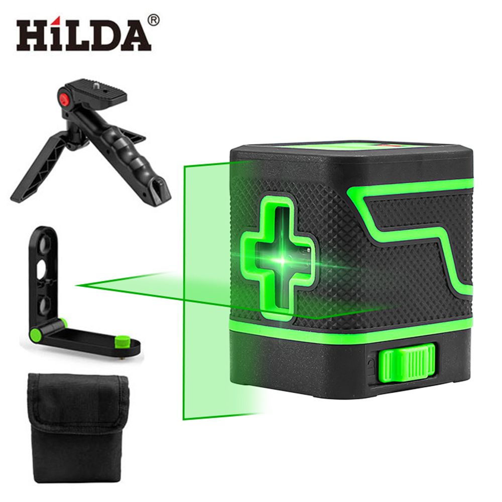 HILDA Laser Level 2 Lines Green Light Mini Self-Leveling