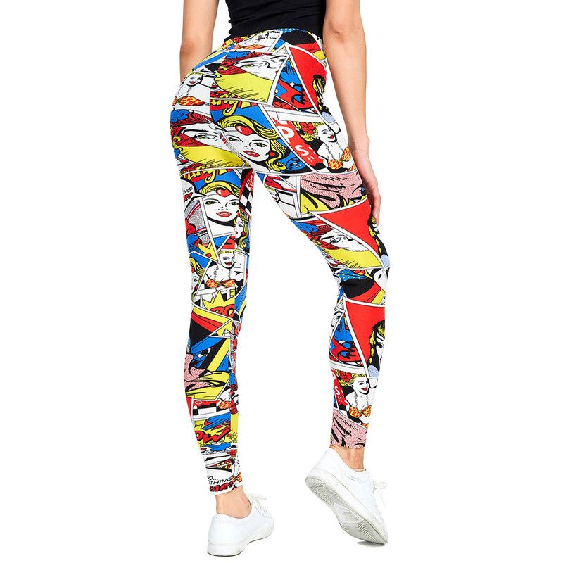 Female Fast Fashion Cartoon Anime Slim Leggings