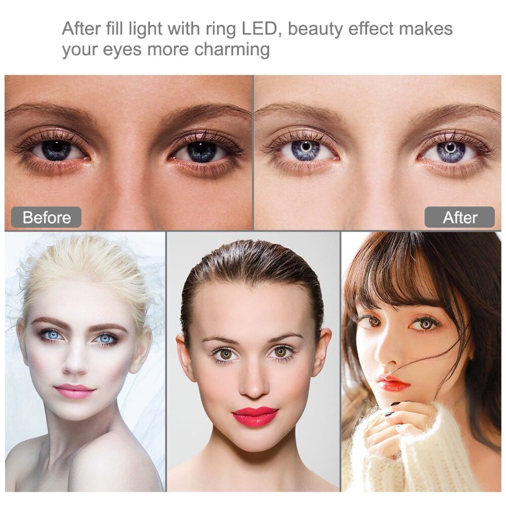 10 Inch 3200K-6500K Dimmable LED Video Ring Light With Phone Clip For Selfie Vlog Tik Tok Youtube Live Streaming