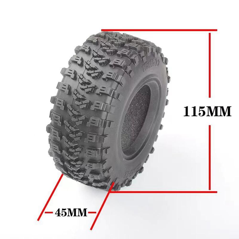 4PCS 115MM 2.2 Rubber Big Tires Wheel Tyres for
