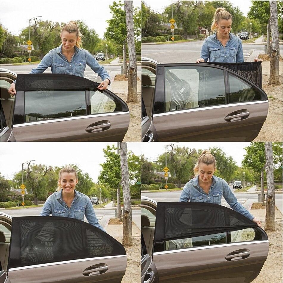 2pcs Universal Car Styling Accessories Sun Side Window Shade Curtain Rear window Cover UV Protection Sunshade Visor Shield