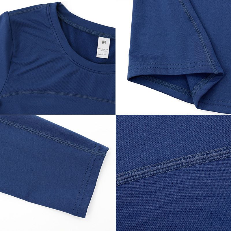Women's Sport Tops,Autumn Long Sleeve Running Gym Yoga T-Shirt（Blue）