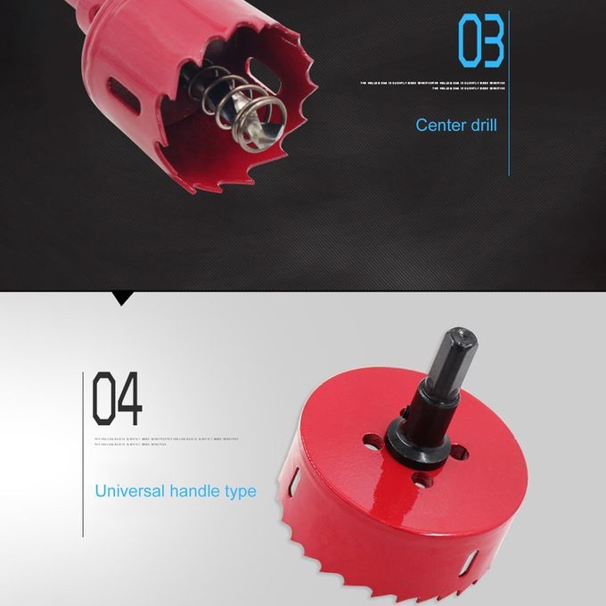 Universal M42 Bi-  Hole  , Purpose Hole  , Underreamer, Pipeline Perforator Steel Iron Wood Plasti  Hole Opener Red-Red-24mm