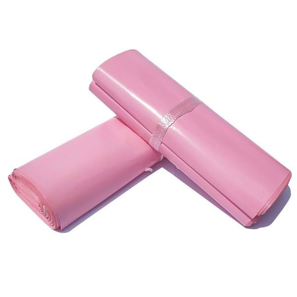Baby Pink Courier Bags /Courier Nylons/Poly Mailer-Inv Pocket 1,000pcs-A3-Medium-30x48cm-12/18 Inch