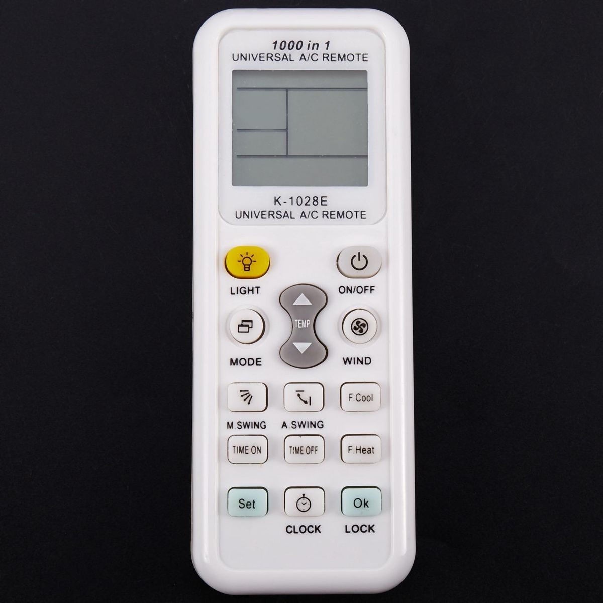Universal Wireless K-1028E 1000 In 1 Ac Digital Lcd Remote Control For Air Conditioner