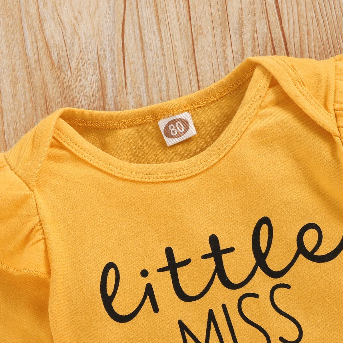 Newborn Baby Girls Sunflower Design Outfit Set Short Sleeve Bodysuit