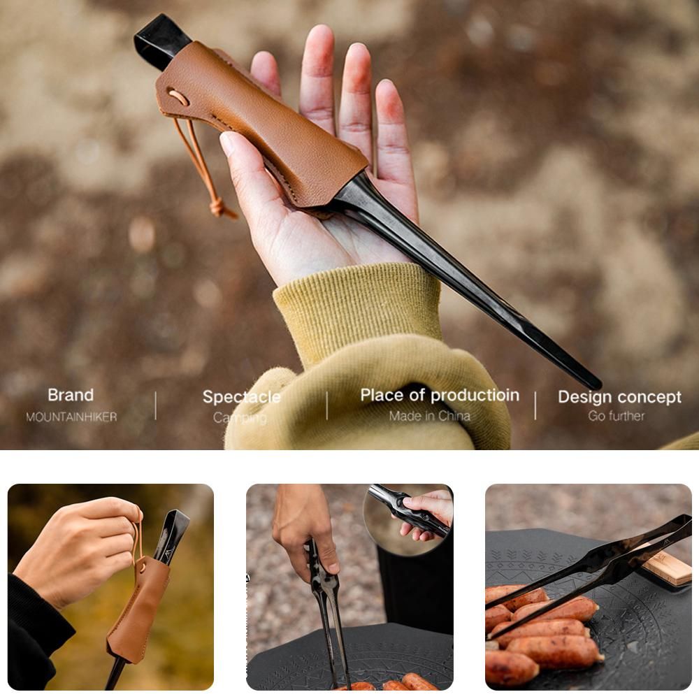 Outdoor Cooking Clip Stainless Steel Foods Tongs Barbecue Steak Clamp Travelling Picnic Camping Cookware Supplies