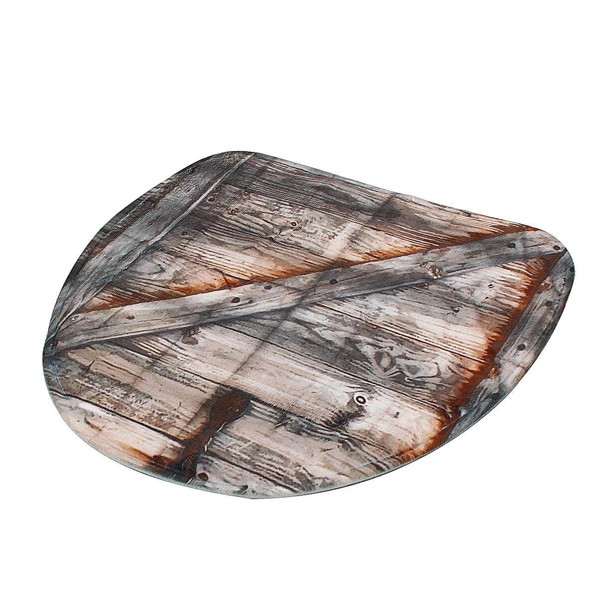 Rustic Wooden Barn Door Toilet Seat Cover Toilet Mat